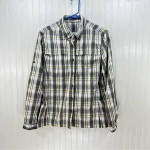 L.L.Bean Tropicwear Plaid Hiking Shirt Women’s M Vented